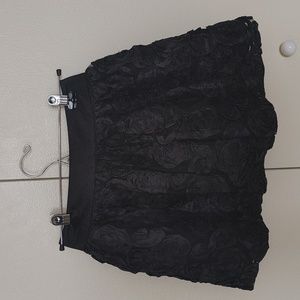 Forever 21 Black Floral Lace Embroidered Skirt XS Extra Small Polyester